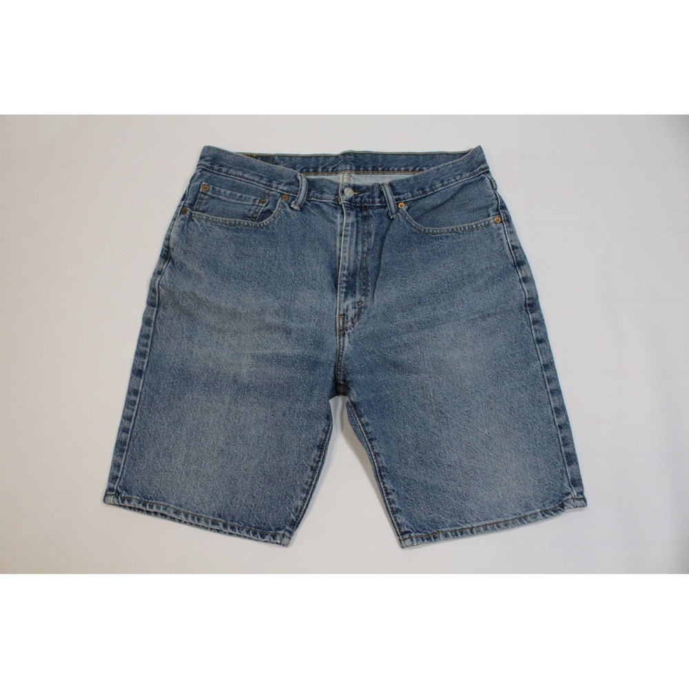 Levis 505 Regular Fit Denim Shorts Mens 36 Blue Medium Wash Jorts